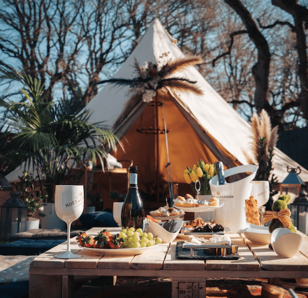 Stylish Picnic Set Up & Bell Tent